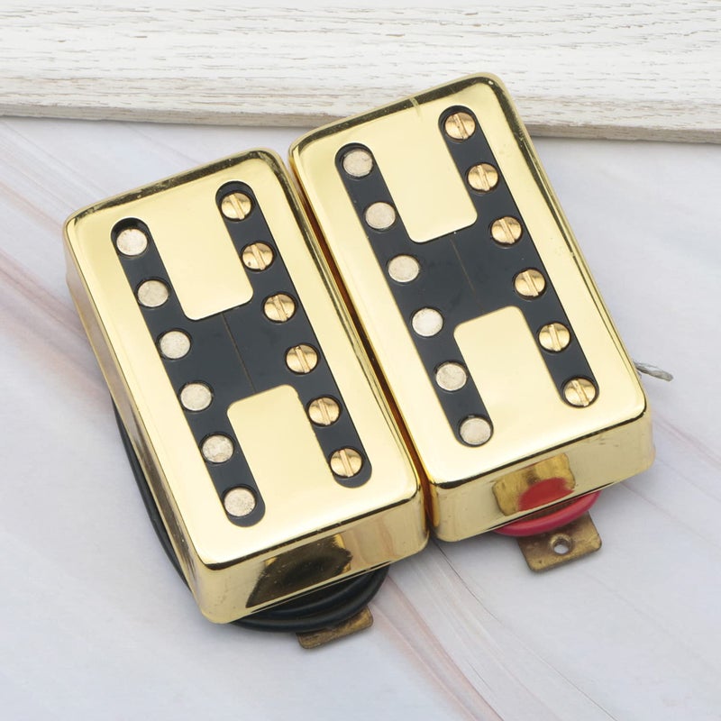 Swhmc Electric Guitar Pickup Double Coil Humbucker Neck and Bridge Pickup Set LP Les Paul Guitar Gold - Image 4